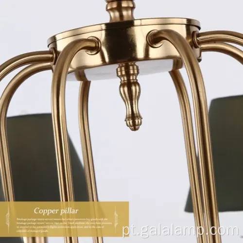 Lâmpada pendente de lustres europeus elegantes de ouro